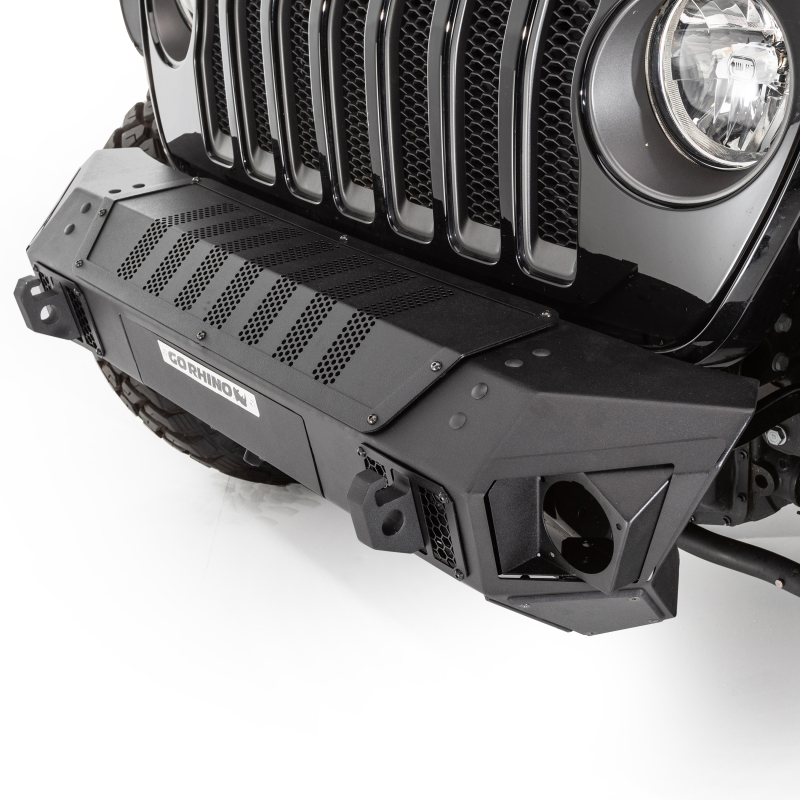 Jeep Wrangler Bumper - Front - Go Rhino - Trallenge, Stubby, Winch Ready - Black - `07-`20